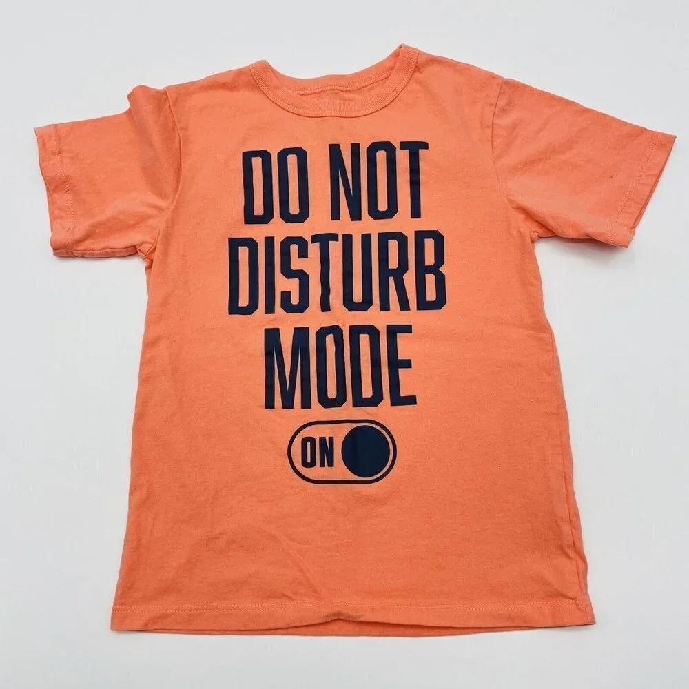 The Childrens Place Boys S 5/6 Do Not Disturb Graphic Tee‎ Jamaican Sunrise 506